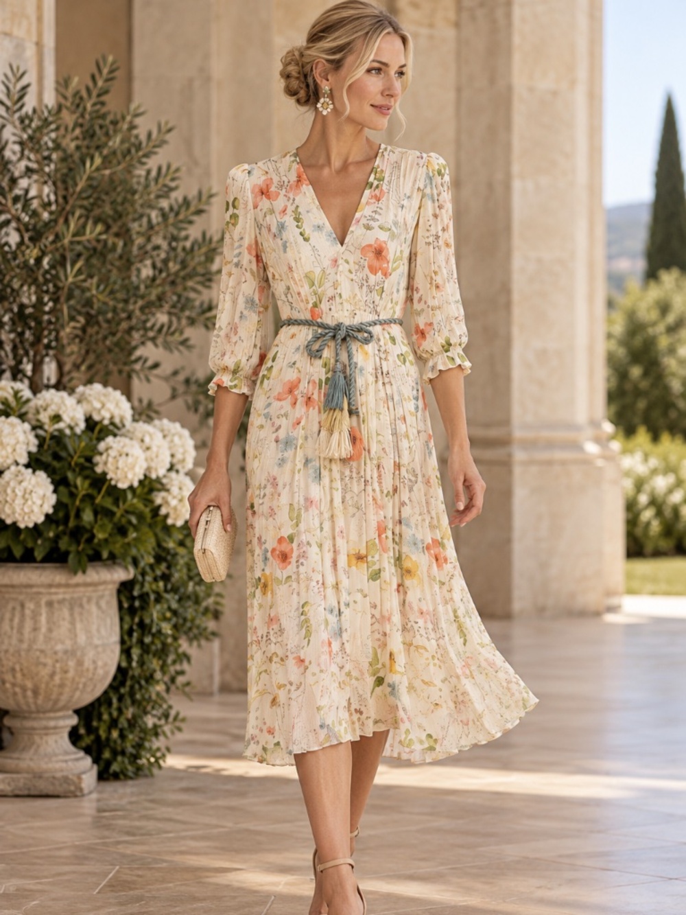 Stunning Elisabeth Franchi Floral Dress